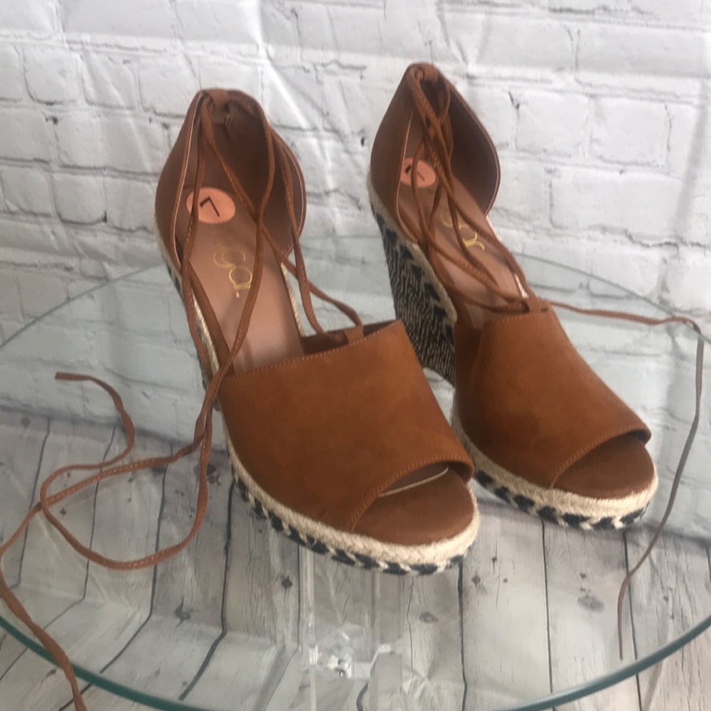 Dark Camel Wedges